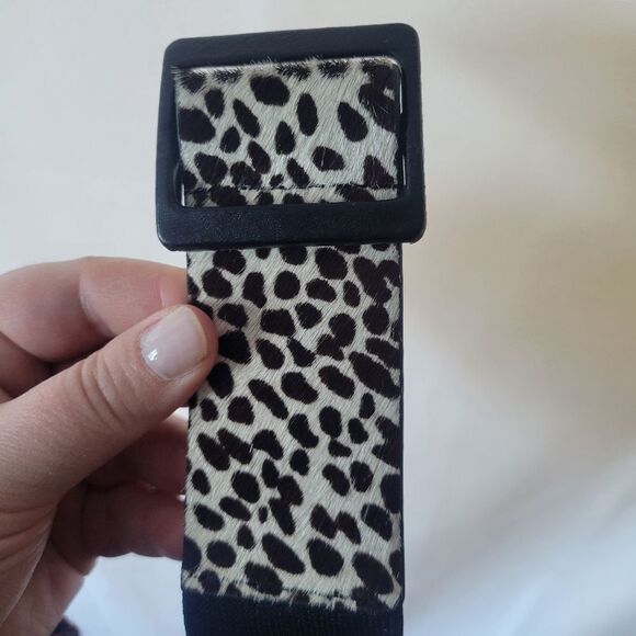 New Ann Taylor Animal Print Fur Hide Waist Belt - Picture 4 of 10